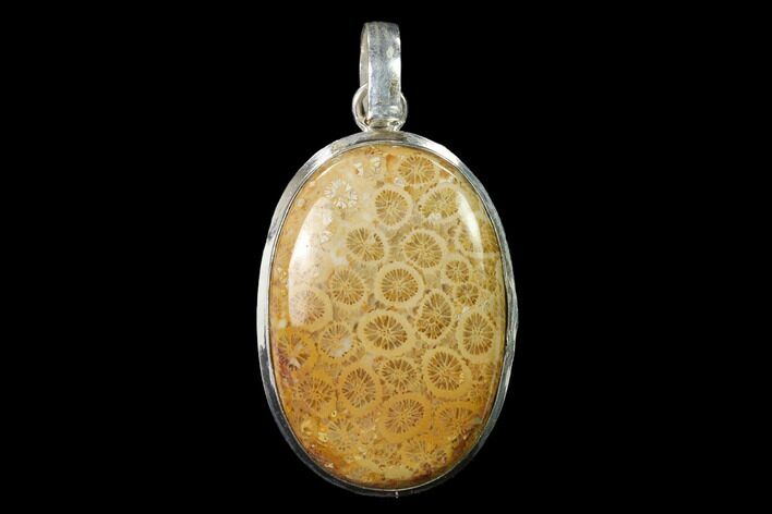 Million Year Old Fossil Coral Pendant - Indonesia #143685